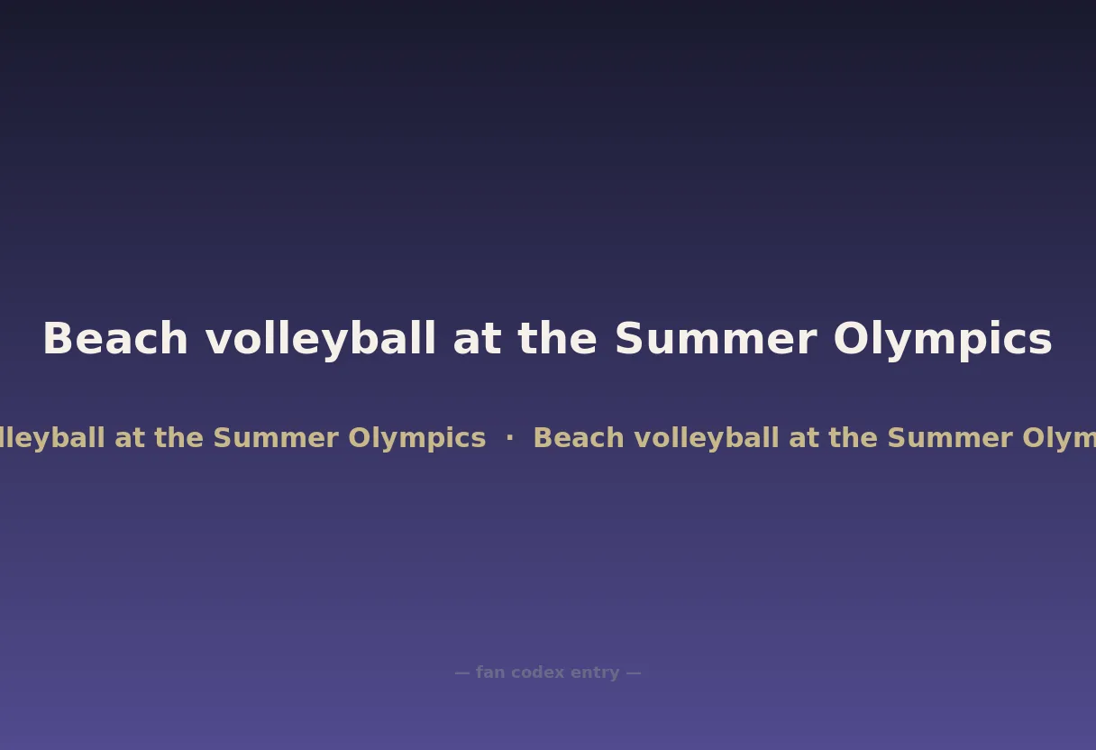 Beach volleyball at the Summer Olympics